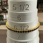 Gold Black Crystal Tennis Bracelet Photo 3