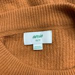Aerie  Sweater Womens XS Orange Oversized Knit Pullover Ribbed Long Sleeve Casual Photo 3