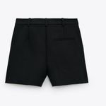 ZARA NWT HIGH-WAIST BERMUDAS Shorts WITH BUTTONS BLACK SMALL Photo 7