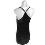 Madewell Black Velvet Velour Sleeveless Cami Camisole Mini Slip Tank Dress Sz 0 Photo 1
