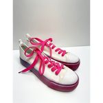 Olivia Miller  Shoes Womens Size 8 Sneaker Gazelle White Canvas Pink Ombre Casual Photo 3