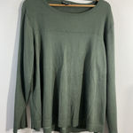 Cable & Gauge Womans  Woman 2X Green Pullover Long Sleeve Crew Neck Sweater Photo 0