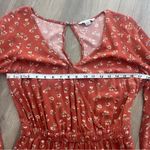 American Eagle Long Sleeve Faux Wrap Daisy Print Romper Medium Photo 3