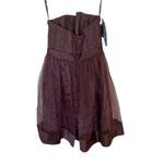 Alfred Angelo  NEW brown formal dress bow front tulle front strapless size 12 Photo 5