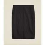 J.Crew NEW Pencil Knee Length Skirt Italian Bi Stretch Wool Blend Black US 10 Photo 1