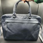 Danier Navy Blue Leather Laptop Case Bag Crossbody Tote Darius Photo 2