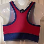 Nike  Vintage 1990s Blue and Red Racerback Sports Bra Medium 8-10 Photo 10
