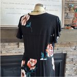 Loveappella  Black Maxi Dress with Floral Print Photo 8