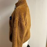 Derek Heart Brown Sherpa Quarter Zip Pullover with navy detailing Photo 3