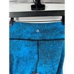 Lululemon Wunder Under Pant III Luon Spray Jacquard Shocking Blue Black Size 4 Photo 6