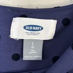 Old Navy NWT  Blue Black Polka Dot Short Sleeve Mini Shift Dress Large Tall Photo 1