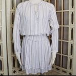 Rails Revolve Jamine Linen Blend Mini Long Sleeve Dress Figi Stripe Size S Photo 1