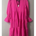 POMANDER PLACE Tuckernuck Crepe Kenzo Dress Size XS Electric Pink NEW Barbie Photo 0