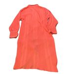 Pretty Little Thing Pretty Little Things Orange Textured Gathered Maxi Shirt Dress size 14 Photo 1