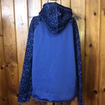 Nike LADIES DRI-FIT EMBROIDERED SWOOSH PULL OVER HOODIE size large purple/blue Photo 6