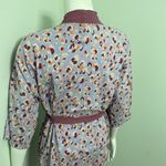 Pact  Organic Women's Mod Leopard Wisteria Staycation Short Robe XS/S Photo 9