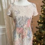 Adrianna Papell  Matelassé Column Gown Blush Multicolor Metallic Size 6 NWT Photo 8