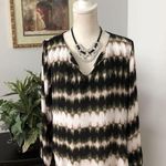 fab'rik fab’rik Women’s Blouse Size S/Chico Pullover Split Back Keyhole 3/4 Sleeves Photo 2