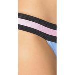 PilyQ  Swimwear Women's Bikini Bottom Blue Medium Cheeky Pink Black Thick Band Photo 2