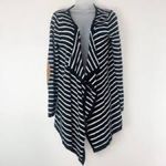 Market & Spruce  Women's Striped Cardigan in Black and White Photo 3