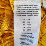 Sunshine 79 Womens Crochet Oversize Yellow Top V Photo 5