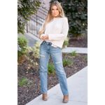 Judy Blue Roughin It Mid Rise Distressed Dad Jeans Denim Size 3/26 Photo 12