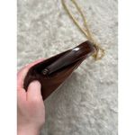 Vintage 70s Made Italy Tortoiseshell Velvet Crossbody Purse Bag Brown Designer Photo 7