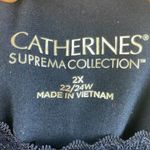 Catherines  Suprema Collection Tank Top Navy with lace detail size 2X Photo 3