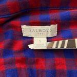 Talbots  Button Front Flannel Shirt Womens S Long Sleeve Collared 100% Cotton Photo 4