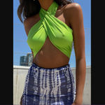 Princess Polly Lime Green Purple Multiway Wrap Top 10 Photo 1