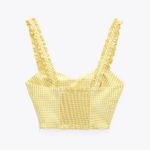 ZARA  Gingham Crop Top Photo 4