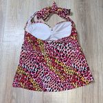 Catalina  pink leopard print swimsuit tankini top Photo 4