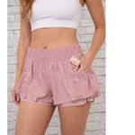 Free People  FP movement flirt running shorts in pink peony NWT S Photo 6