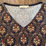 Tory Burch  Silk Jersey Long Sleeve Paisley Print Sheath Dress Medium Photo 5