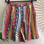 Funky 1990s Colorful multicolored retro paisley print high waisted shorts Size 28 Photo 0