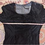 Sag Harbor 90s Vintage Crushed Velvet Short Sleeve Dress by Black Size 14 Photo 9