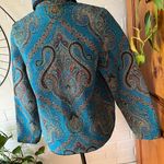 New Direction Vintage 80s Paisley Brocade Cotton Blazer Size 6 EUC Photo 2