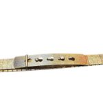 Vintage Silver Tone Floral Etched Adjustable Slider Belt Womens Fashion 70s 80s Photo 4