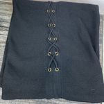 Alice + Olivia Women's Black Knit Straight Side Tie Midi Skirt S Photo 4