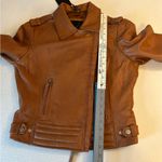 Bod & Christensen Blake Cognac cropped Leather biker jacket size Med NWT Brown Photo 8
