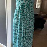 Tart Teal and White geometric print Maxi by Photo 0