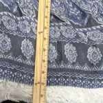 Como vintage Blue and White Bell Sleeve Blouse Photo 8