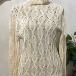 Real Comfort Cream Cable Knit Turtleneck Sweater Womens Medium Knitwear Photo 0