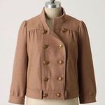Anthropologie 2 XS wool cropped jacket camel gold Photo 0