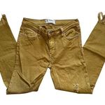 Free People Mustard Yellow Jeans Frayed Hem Photo 0