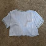 Princess Polly  Blue Lacy Tie Top Photo 1
