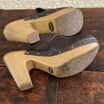 Ruff Hewn  Dark Brown Leather Platform Clogs 3" Size 9 Photo 6