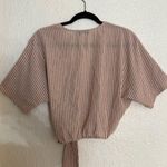 Topshop Cropped V Neck Stripe Buckle Faux Wrap Top
Elbow Sleeve Boho Sz 2 Photo 5