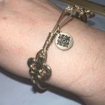 JM Collection Gold Tone  Wire  Fleur-de-lis Hook and Loop Bangle Bracelet Photo 2