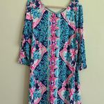 Lilly Pulitzer Ophelia Swing Dress in Coconut Cove Seaside Aqua Size XL Photo 4